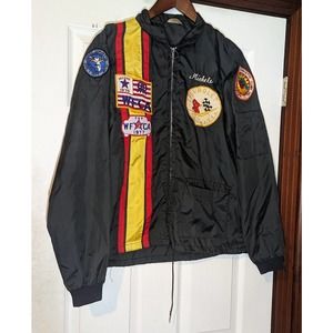Vintage Bay Area CORVETTE CLUB Swingster Jacket w great PATCHES 70's? Size M